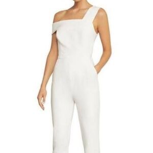 Elegant White One-Shoulder Jumpsuit